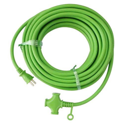 延長コード 緑 2×2×20m 3口 22A