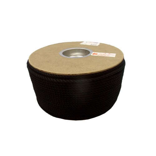 ポリエステルロープ ドラム 5mm×200m 黒