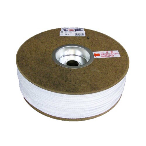 ポリエステルロープ ドラム 3mm×300m 白