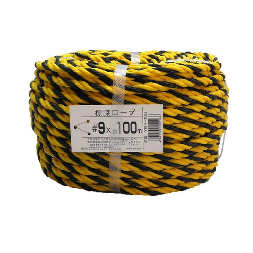 軽量標識ロープ 巻物 9×100m Y9#−100