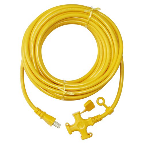 延長コード 黄 2×1.25×20m 3口