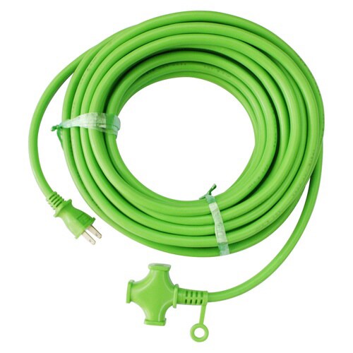 延長コード 緑 2×2×10m 3口 22A