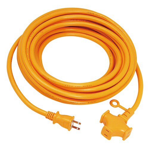 延長コード 黄 2×2×10m 3口 22A