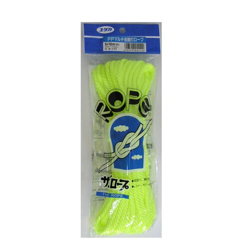 パイレン金剛打カラーロープ 5×10m イエロー