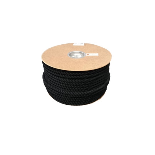 ポリエステルロープ ドラム 12mm×100m 黒