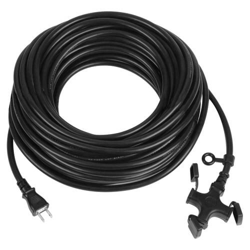 延長コード 黒 2×1.25×20m 3口