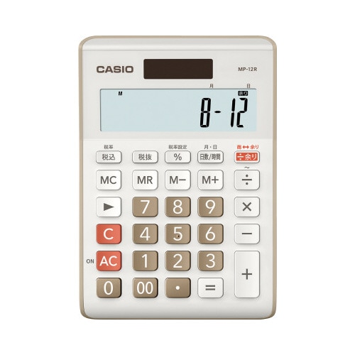 カシオ 余り計算電卓 MP−12R−BE−N