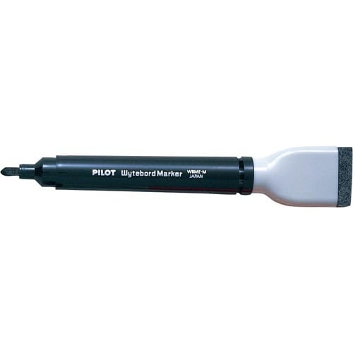 ボードマーカー 中字 イレーザー付き 黒 10本