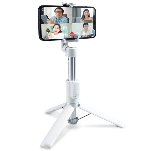 自撮り棒 三脚 2way リモコン付 ホワイト