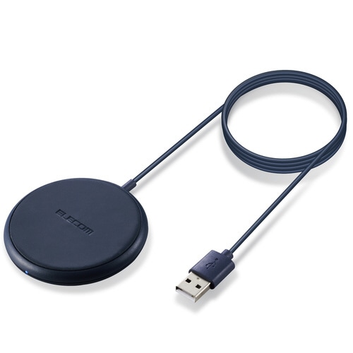 ワイヤレス充電器 5W 卓上 コンパクト ネイビー