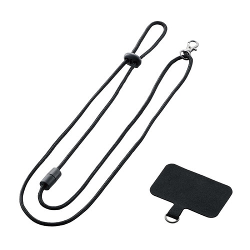 外付ストラップホール ネックストラップ ブラック