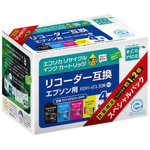リサイクルインク エプソン互換RDH−4CL 4色