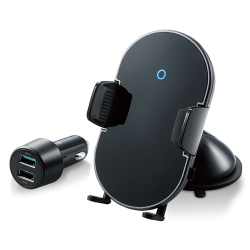 ワイヤレス充電器 Qi 車載 シガーチャージャー付