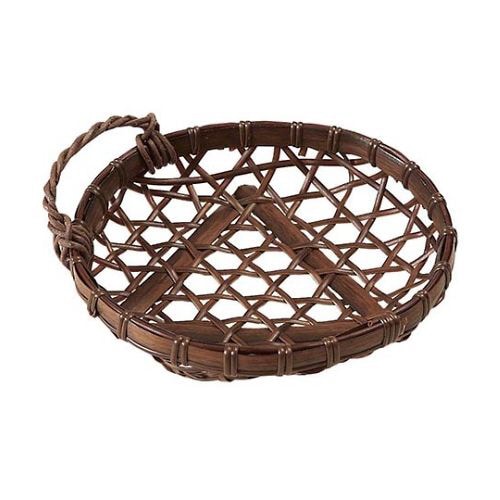 樹脂 ユリ カズラ付 茶 15号 91−034B