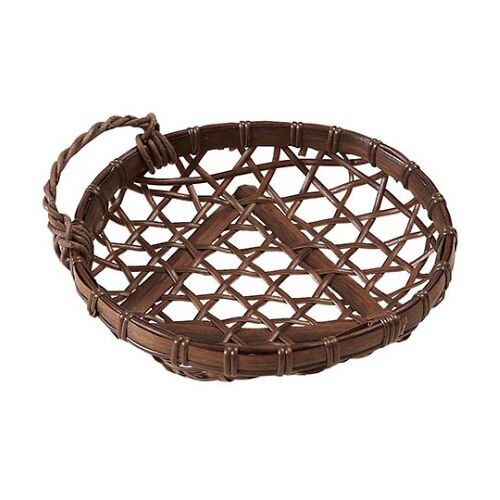 樹脂 ユリ カズラ付 茶 18号 91−035B