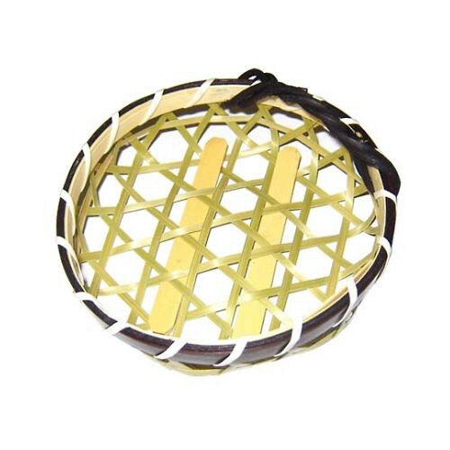 竹 青六ツ目 カズラ付 珍味入れ