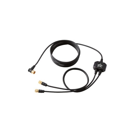 アンテナ2分配 入力L2m/出力F0.5m 黒