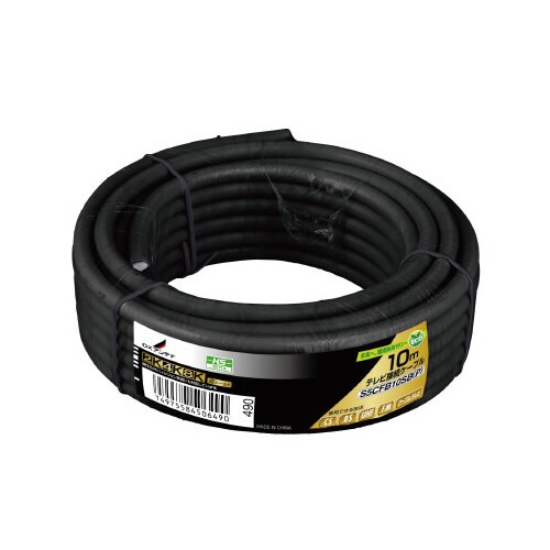 アンテナケーブル 5C コネクタ無 10m 黒