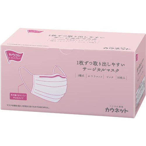 1枚ずつ取り出しやすいサージカルマスク50枚入PK