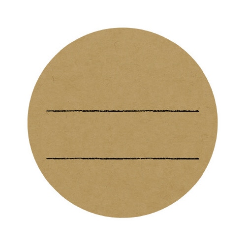 手書きPOP用カード 丸型 クラフト