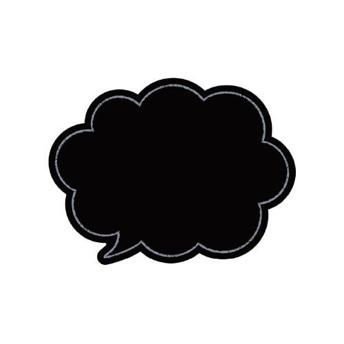 手書きPOP用カード 吹出し型 ブラック