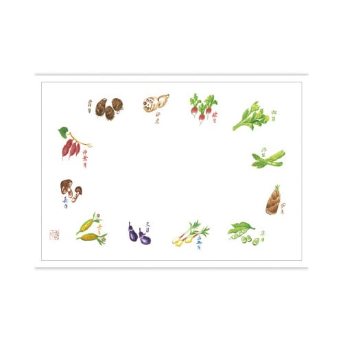 テーブルマット 尺3 旬の野菜