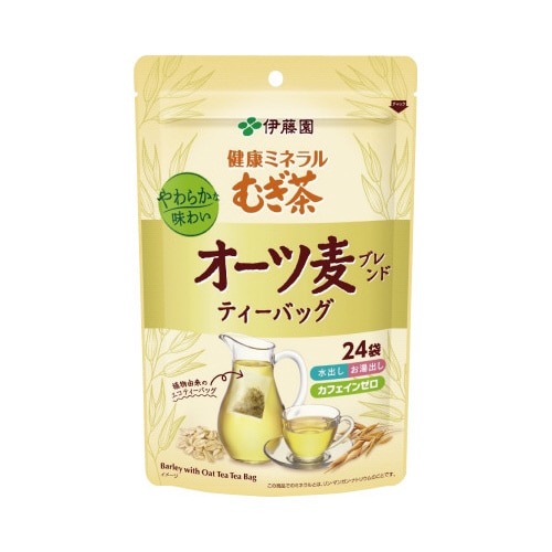 健康ミネラルむぎ茶 オーツ麦ブレンド24袋×10