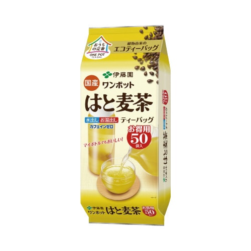 ワンポットエコティーバッグ国産はと麦茶50袋×10