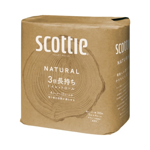 スコッティ ナチュラル 3倍長持ち4ロール×4