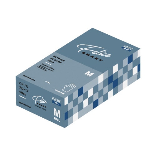 ニトリルグローブ フェリーチェ粉無100枚 L