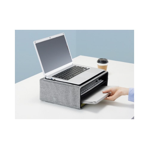 机上台にもなるミーティングバッグ ネイビー