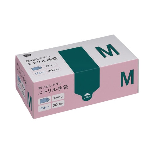 取り出しやすいニトリル手袋 300枚入 M