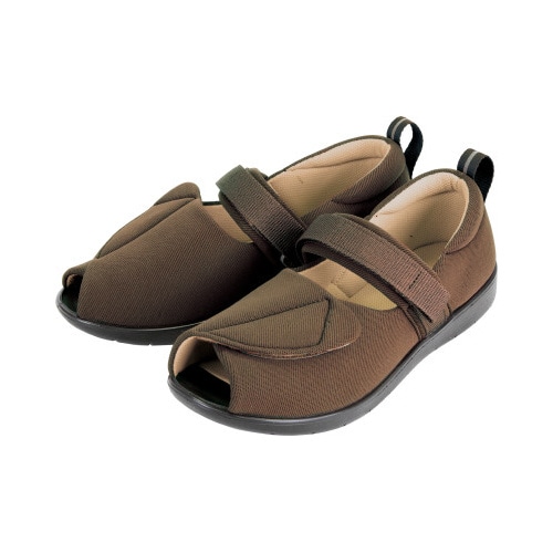 PH転びにくいシューズ つま先なし L 茶 1足入