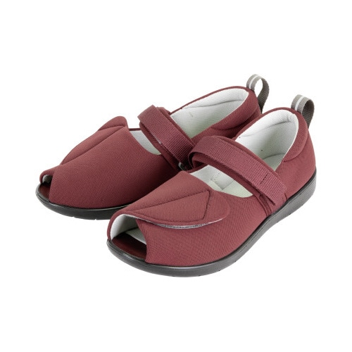 PH転びにくいシューズ つま先なし Mワイン1足入