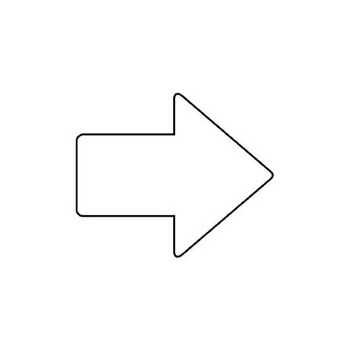 矢印ステッカー 矢印 白 819−69