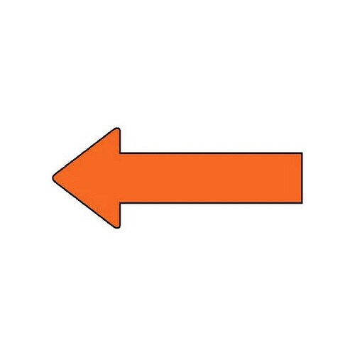 配管ステッカー 方向 黄赤 AS−23−9S