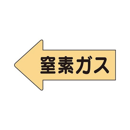 配管ステッカー 左方向 窒素 AS−33−3SS