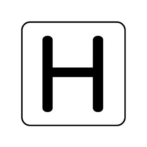 配管ステッカー H AS−25−8L