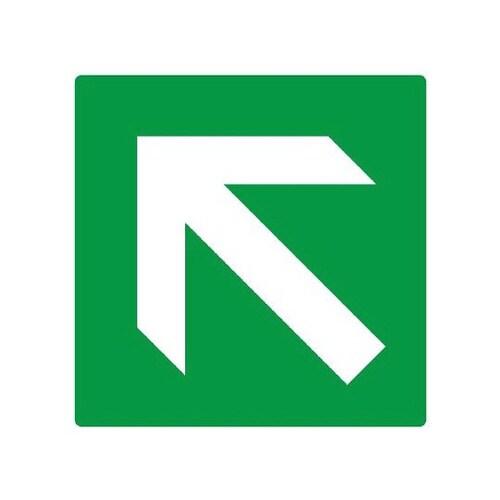 矢印ステッカー 緑地白矢印斜め 862−34