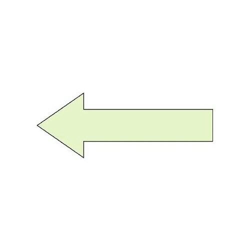 誘導用矢印ステッカー 蓄光 5枚 829−83