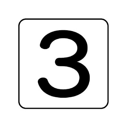配管ステッカー 数字 3 AS−24−3SS