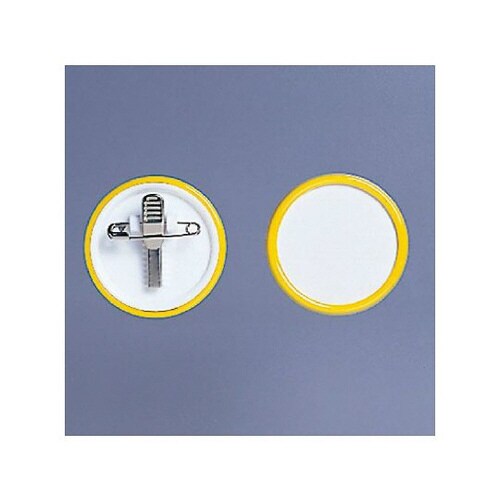 ネームプレート 丸型 黄 50φ 850−66