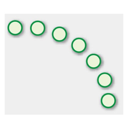 蓄光ドア表示ステッカー 緑 7枚 824−59