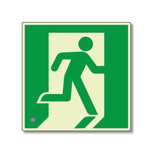 蓄光標識 避難口 右200角 836−061