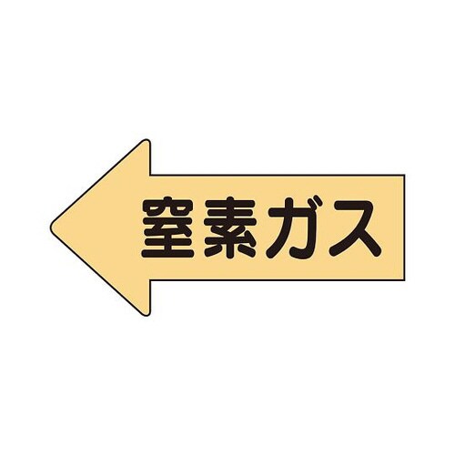 配管ステッカー 左方向 窒素 AS−33−3M