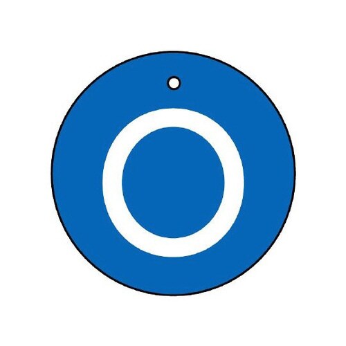 バルブ開閉表示板 O(小)丸型 854−80