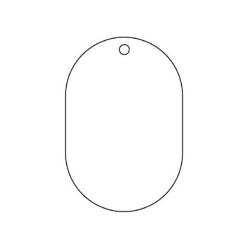 バルブ名表示板 小判型 白無地 459−26