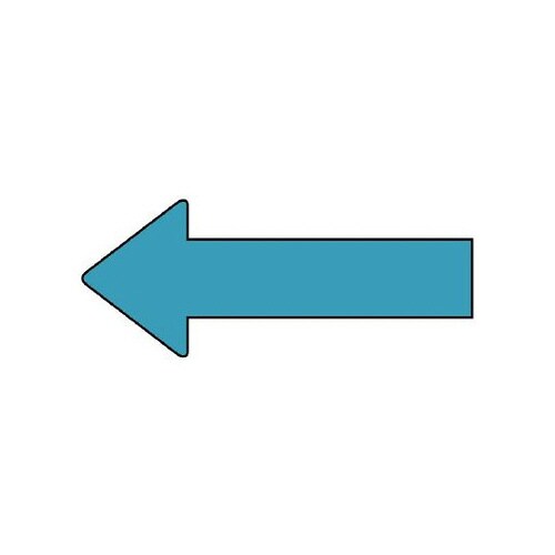 配管ステッカー 方向 水色 AS−23−11SS