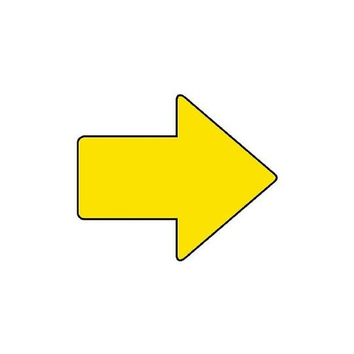 矢印ステッカー 矢印 黄 819−70