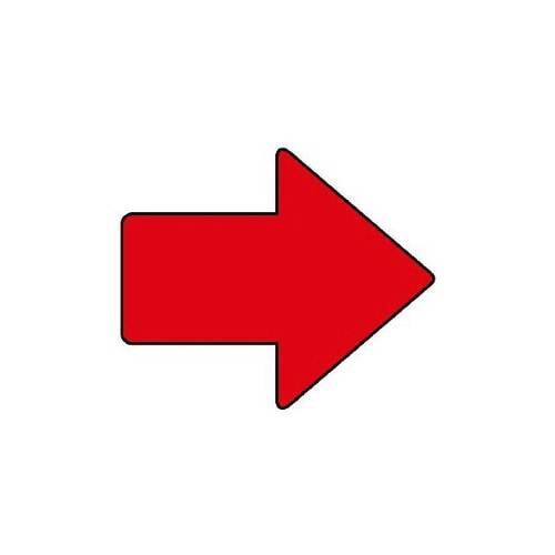 矢印ステッカー 矢印 赤 819−71